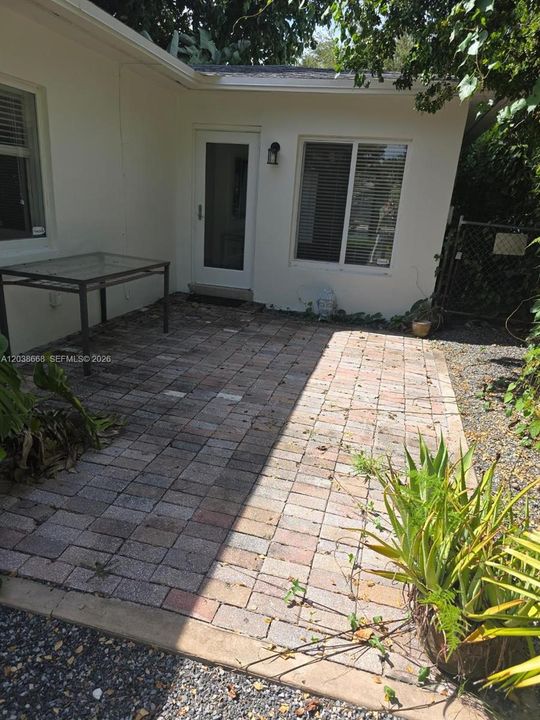 PAVED PATIO GREAT FOR BAR B Q AREA
