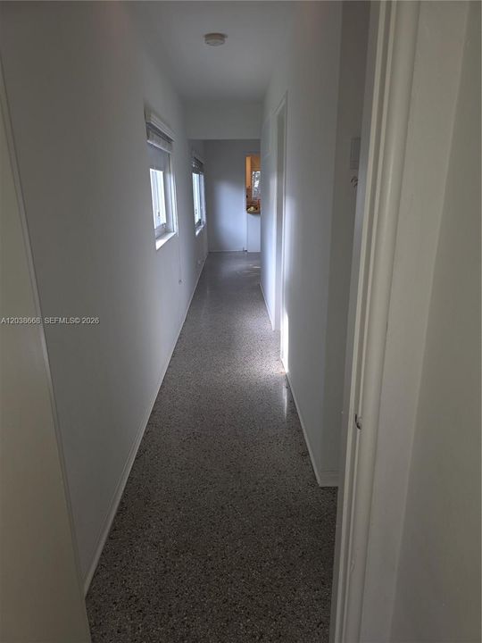 leadng to 2 bedrooms and bath