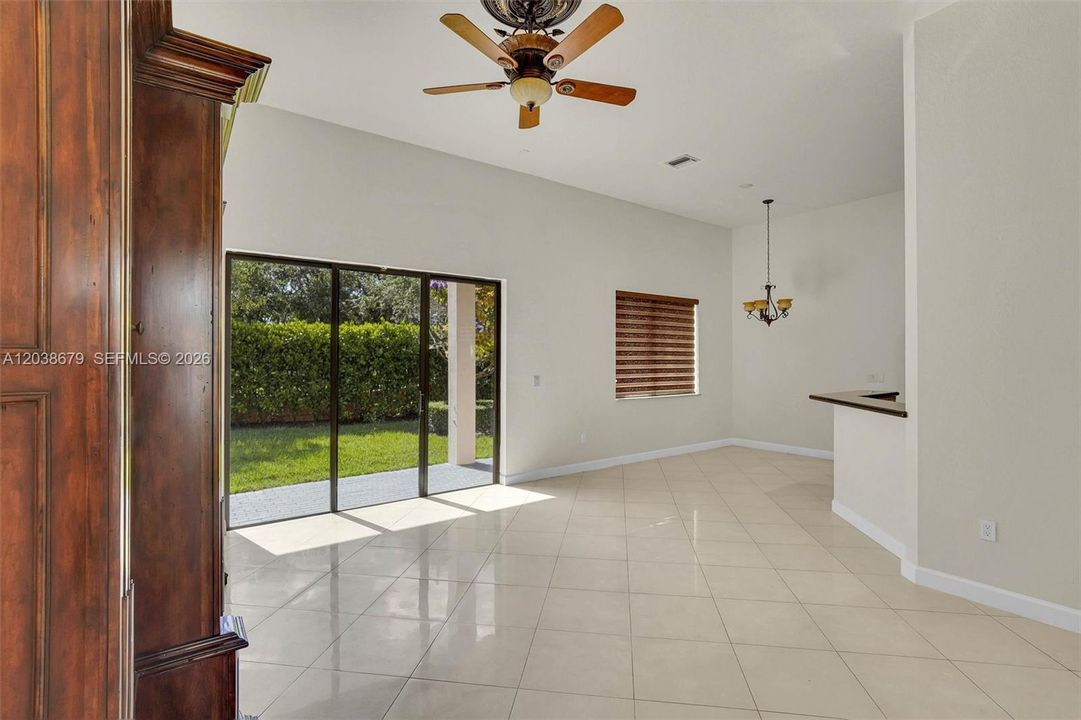 Family room and breakfast area