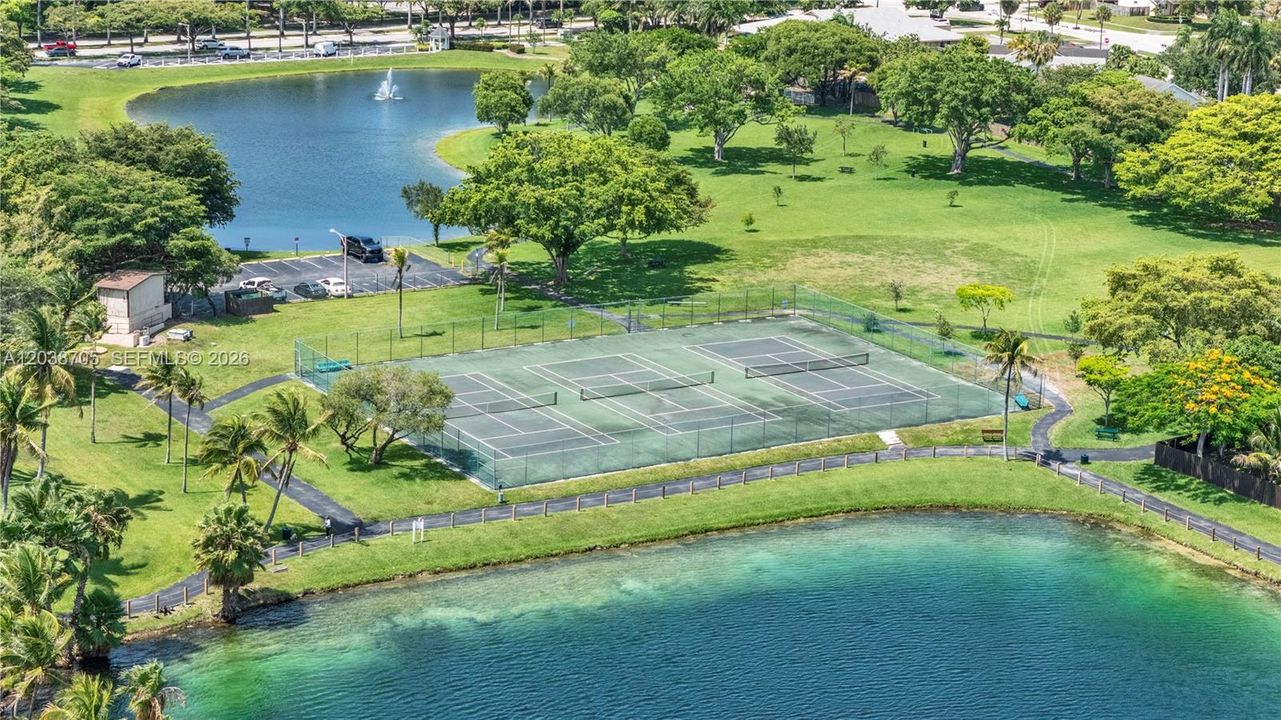 Community tennis courts