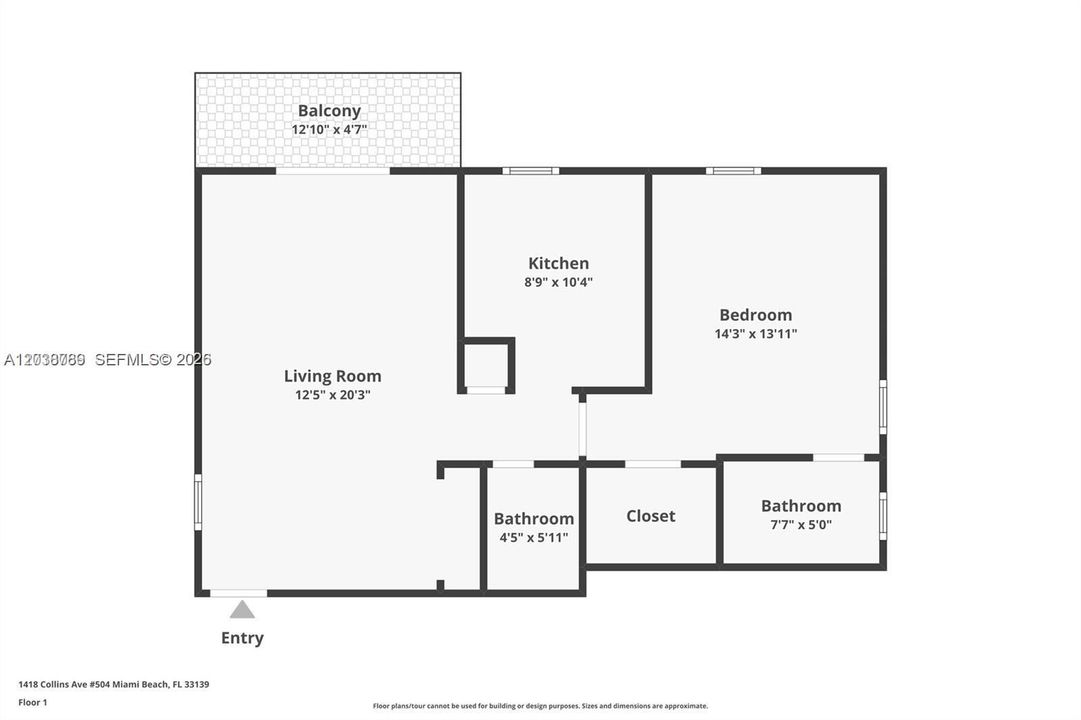 В аренду: $2,500 (1 спален, 1 ванн, 707 Квадратных фут)