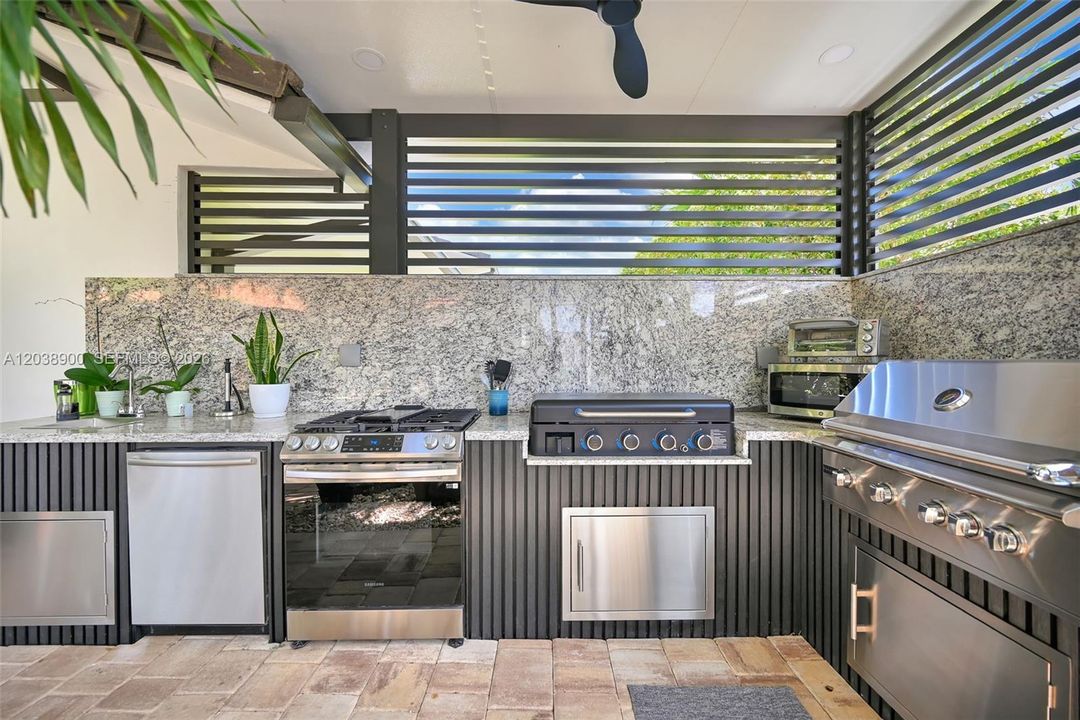 Outdoor summer kitchen