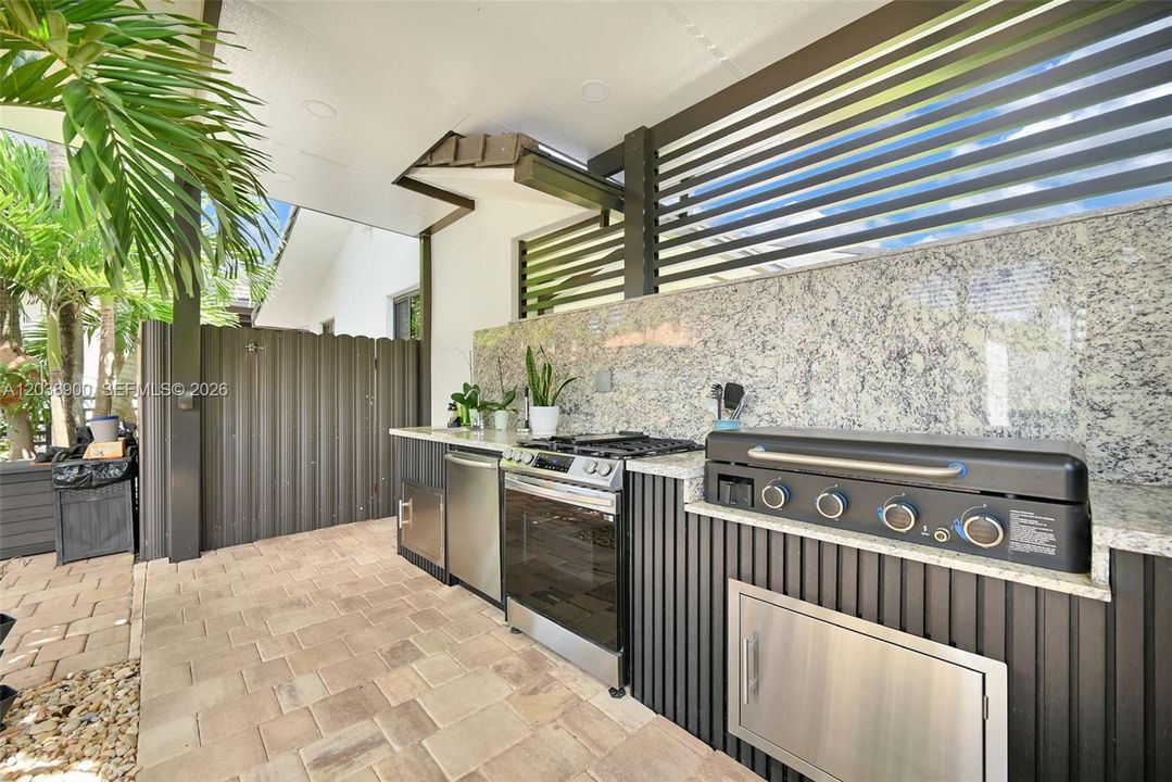 Outdoor summer kitchen