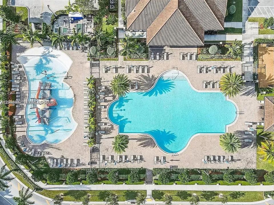 Pool - aerial view
