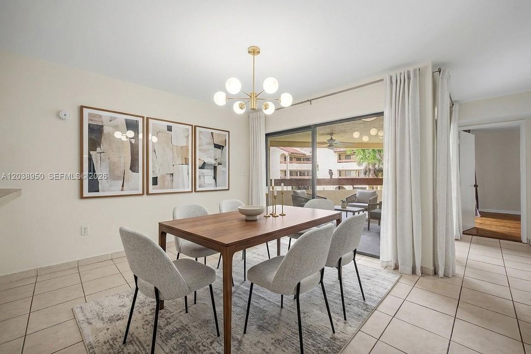 Dining Room staged