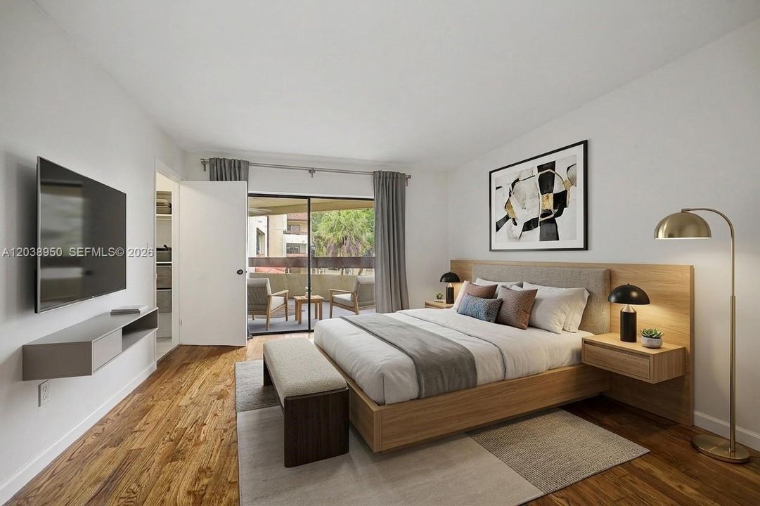 Bedroom staged