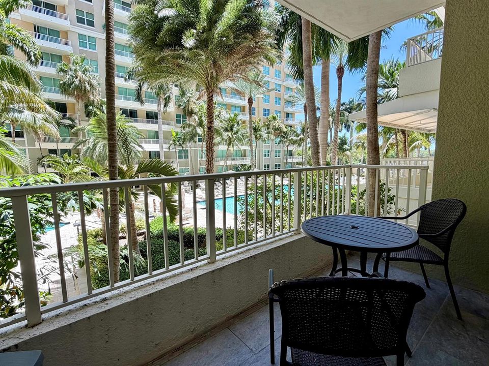 pool view balcony