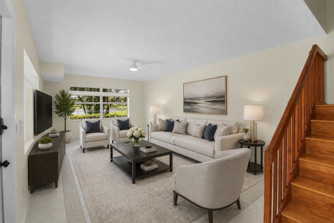Virtually Staged Living Room