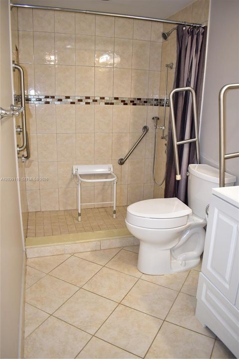 guest bathroom is handicap accessible