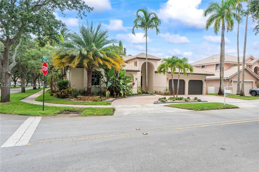 Awesome corner lot with large circular driveway