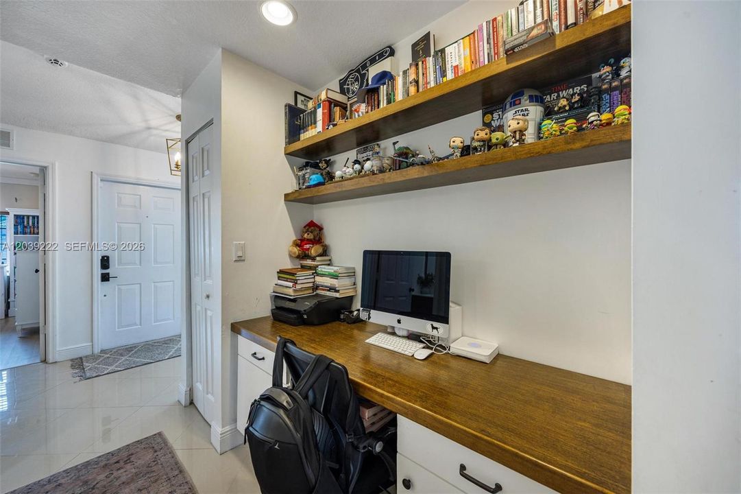 Built in Desk in Hallway