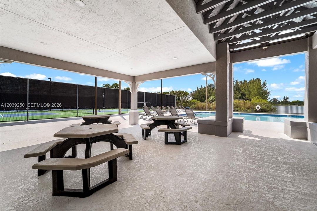 Clubhouse picnic area