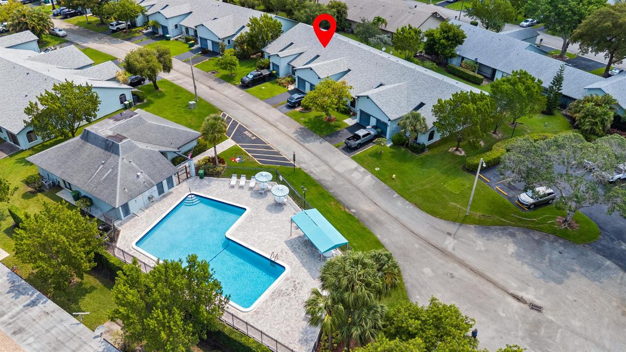 Community clubhouse and pool