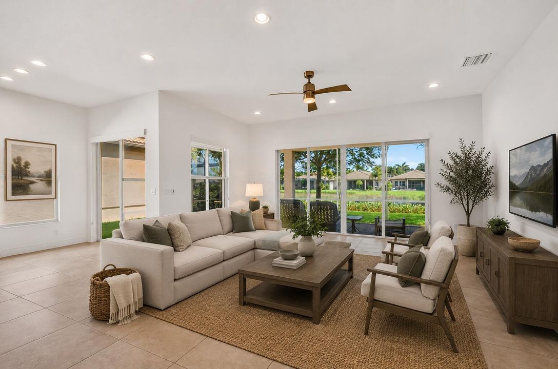 living room staged