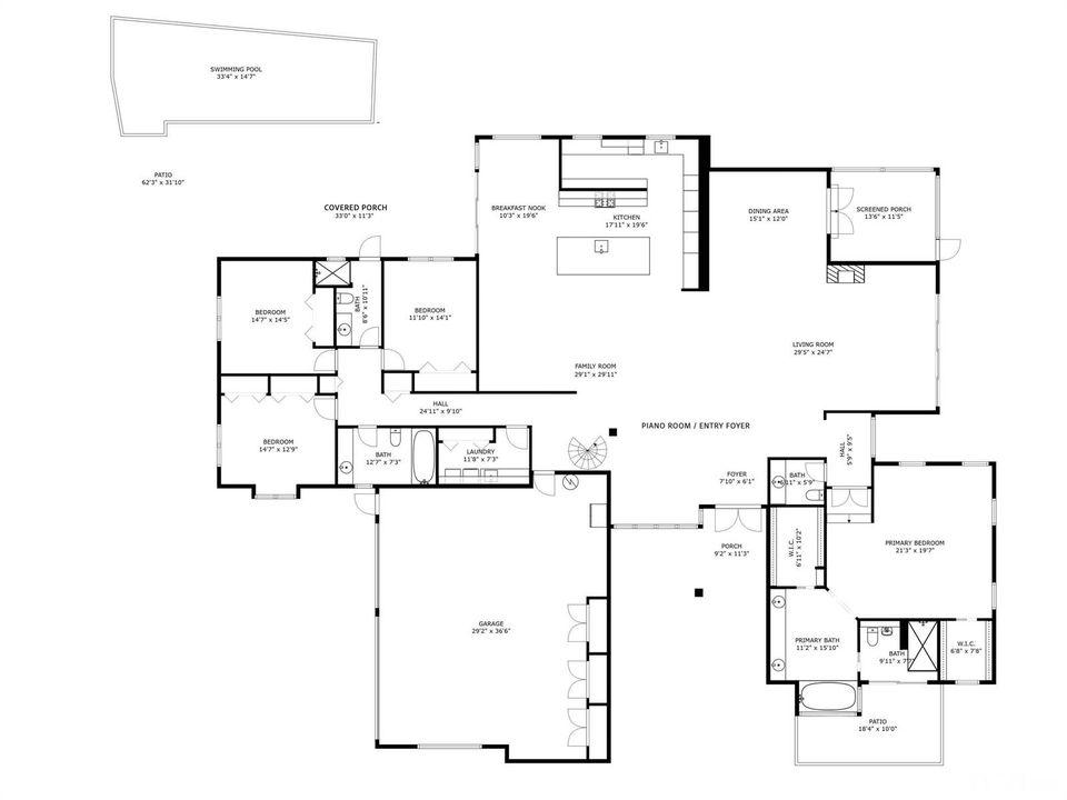 Main area floor plan
