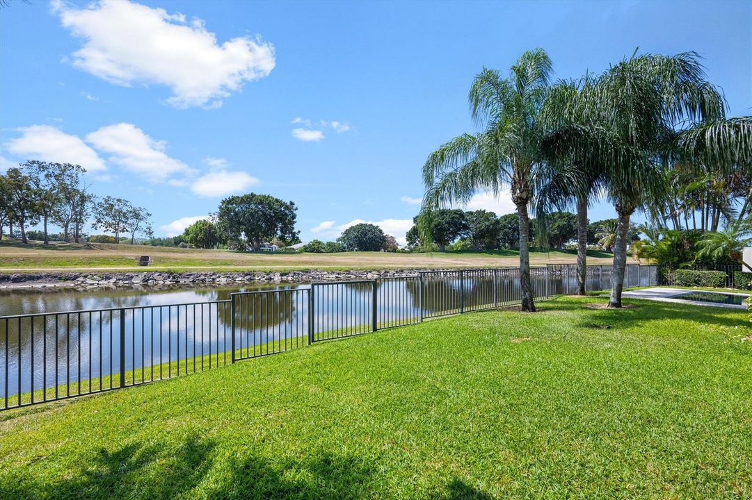 Fenced Yard & Lagoon