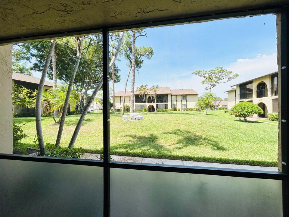 COURTYARD VIEW FROM PORCH