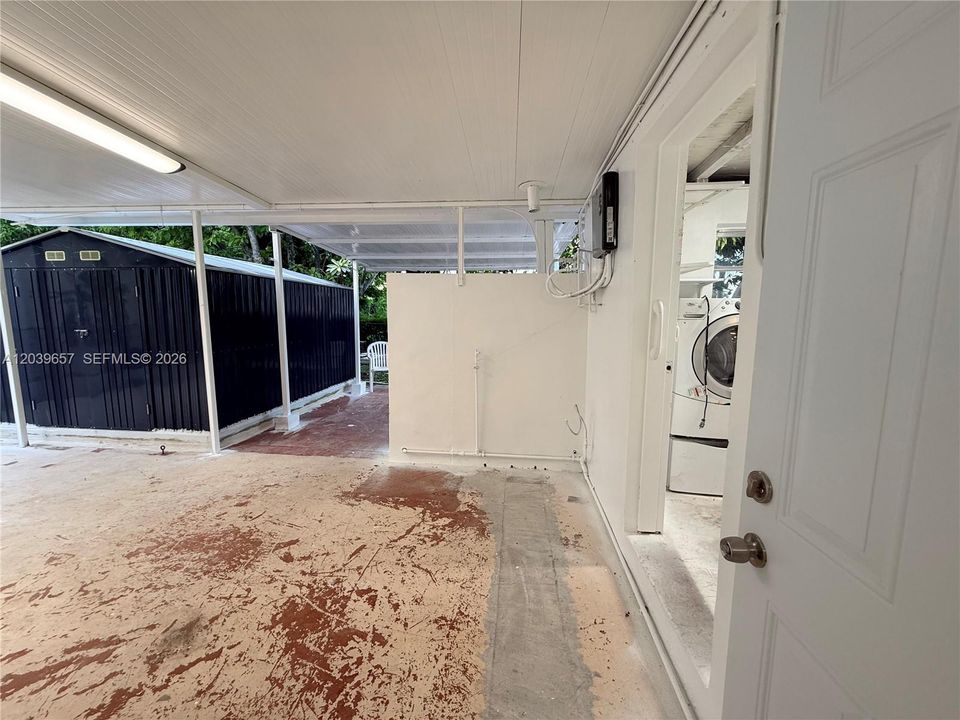 Accessible from kitchen w/ laundry to the right