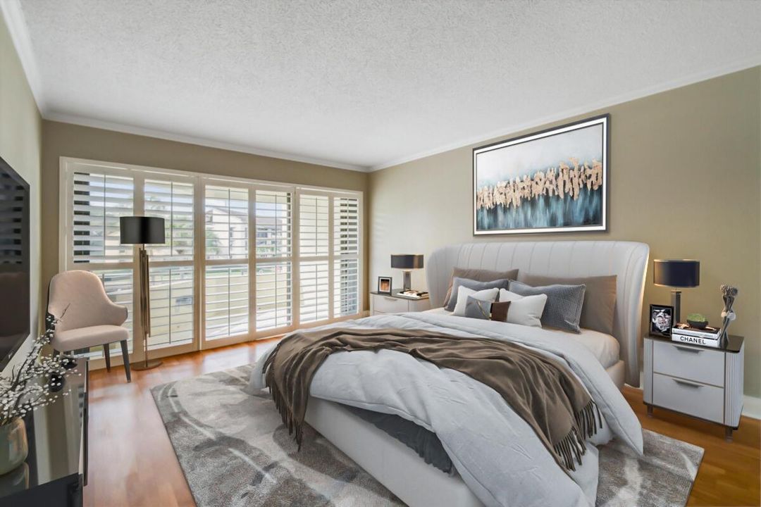 43v Master Bedroom to private balcony