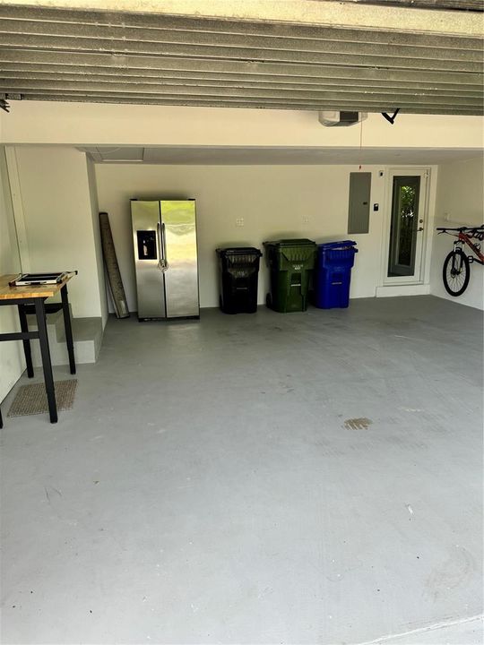 Large 2 car garage.