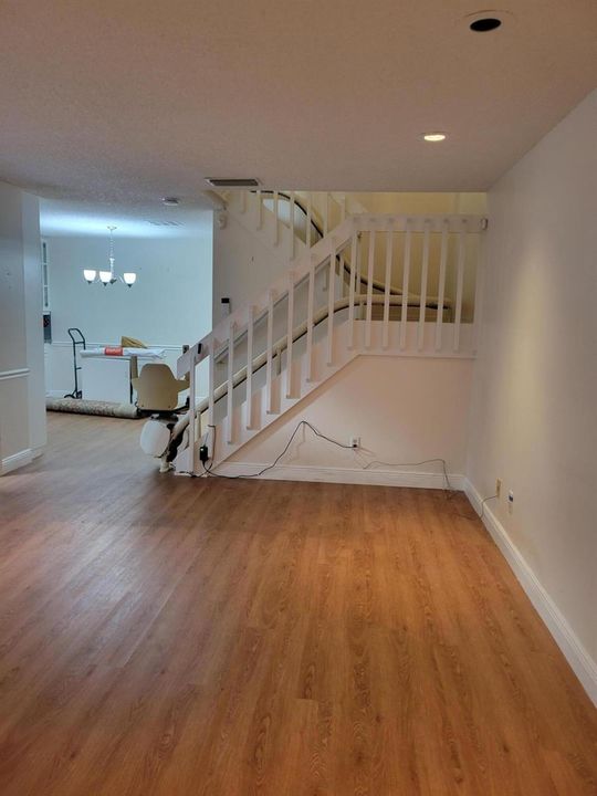 Livingroom showing stairs