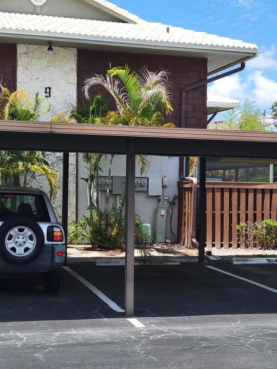 Carport just outside of unit