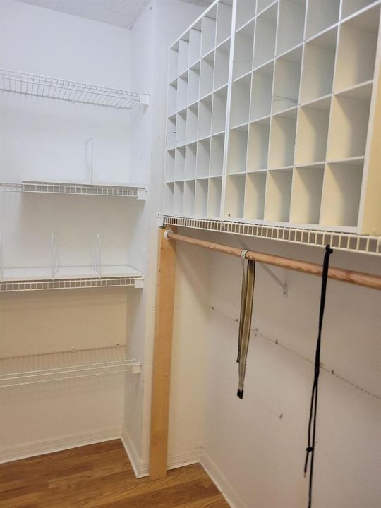 Larger master walk in closet.