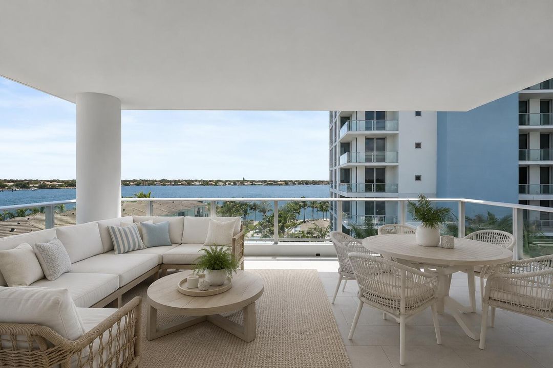 Virtually staged balcony