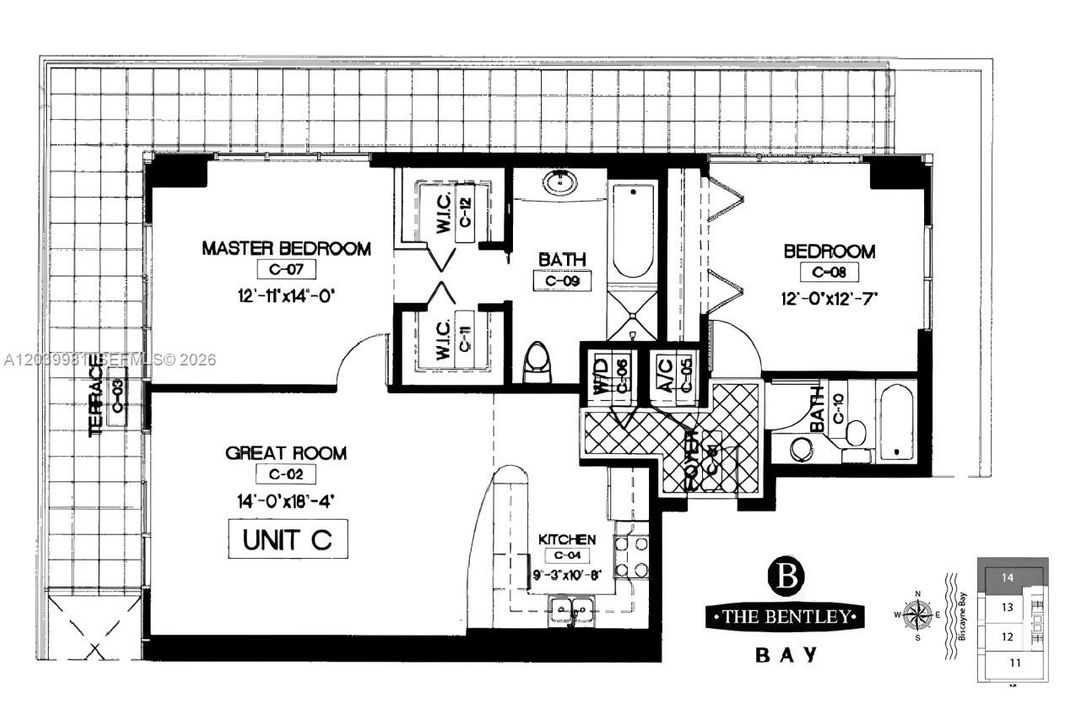 For Rent: $9,000 (2 beds, 2 baths, 1058 Square Feet)