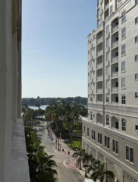 View from open window