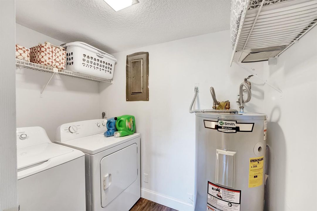 washer, dryer room inside your condo