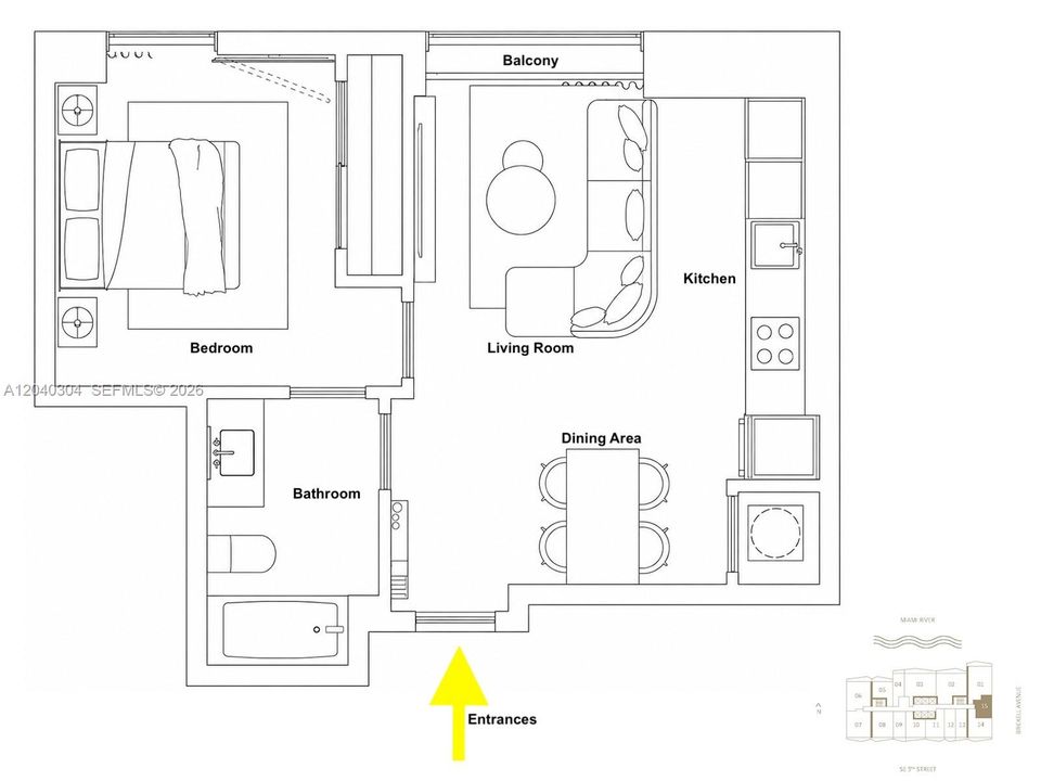 For Rent: $4,500 (1 beds, 1 baths, 551 Square Feet)