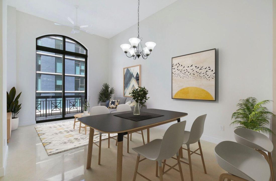 Living room furnished