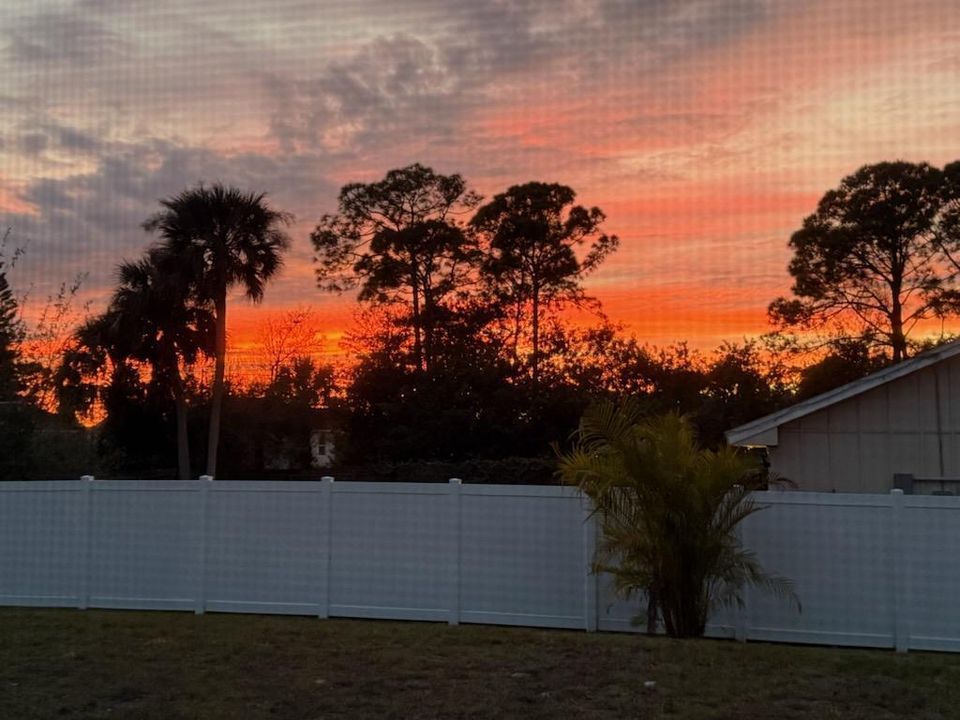 Sunset from Backyard