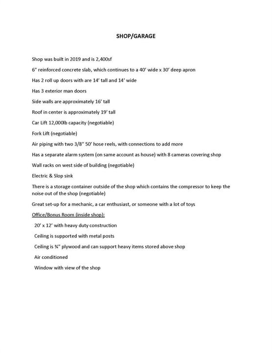 SHOP summary