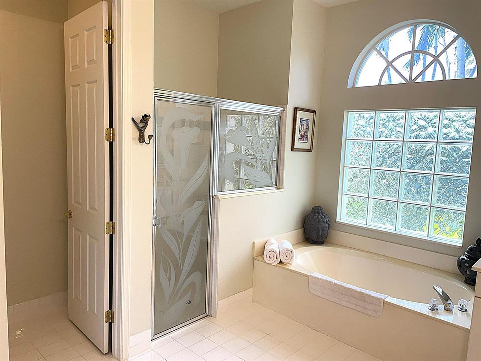 Master Shower, Tub and Water Closet