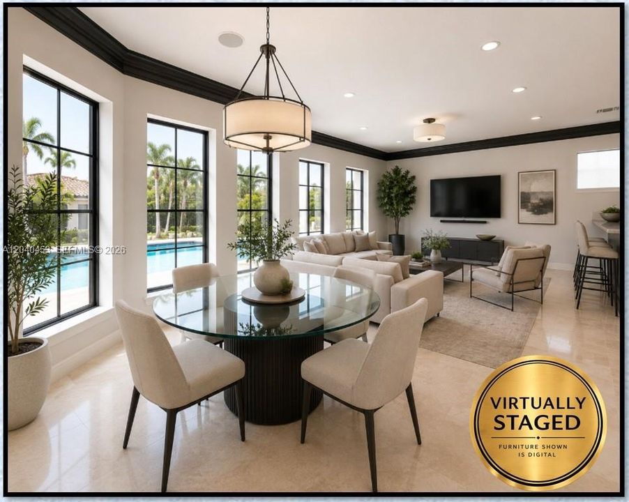 Staged Dining Area