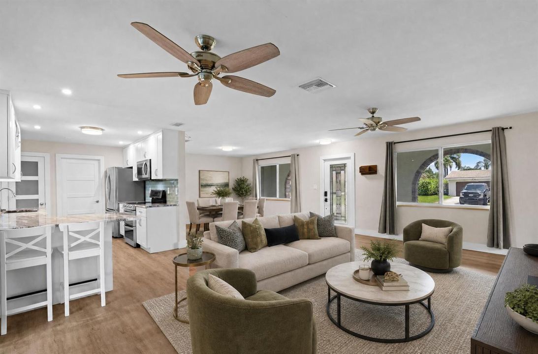 4100 NW 7th Street - Living 2 staged
