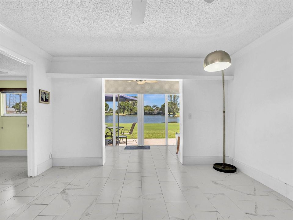 Living Room Plus Enclosed Patio