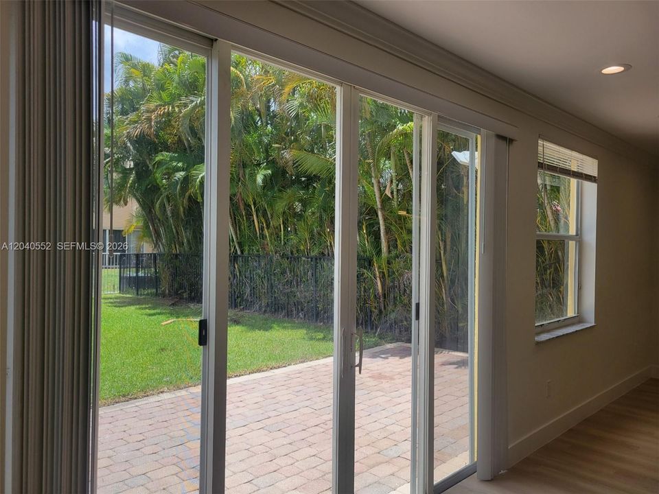 View from FLorida Room to Backyard