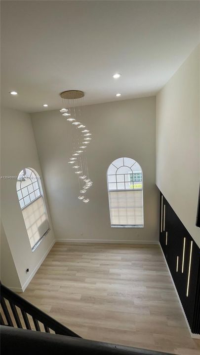 View of Living Room from Stairwell