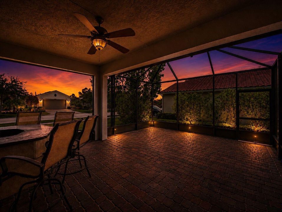 Covered Patio Twilight Shot
