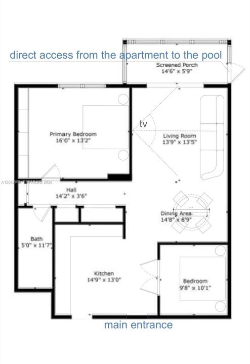 En Venta: $230,000 (1 camas, 1 baños, 960 Pies cuadrados)