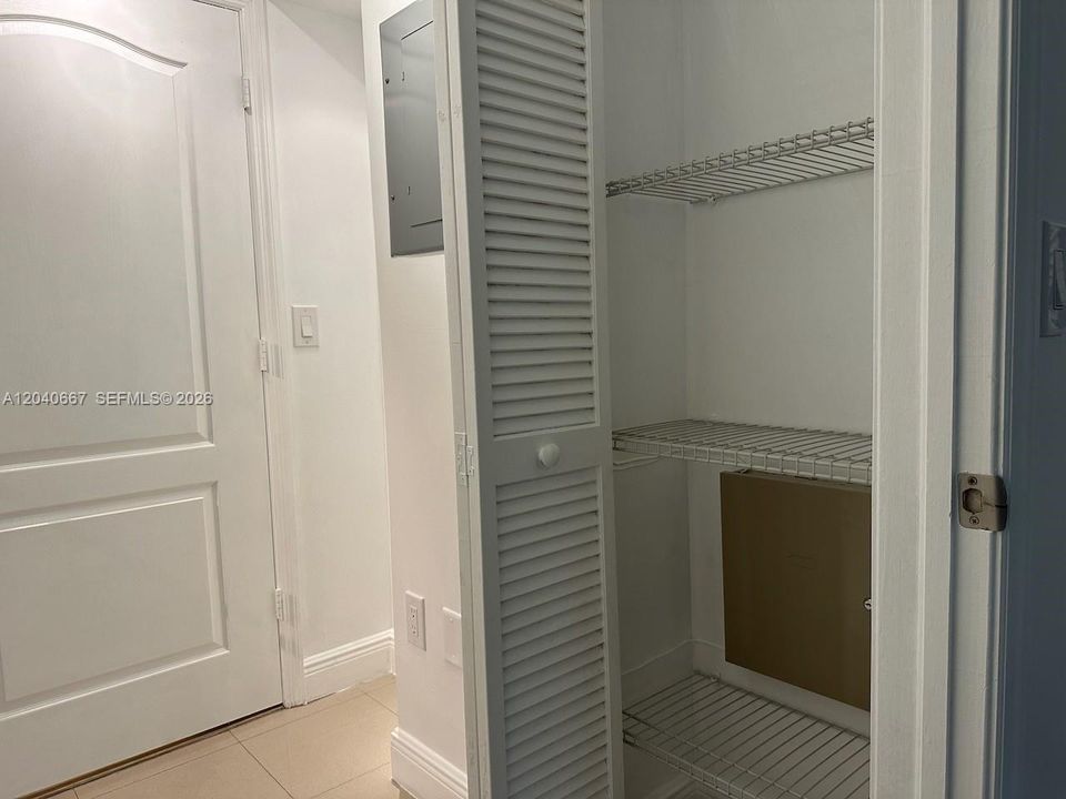 Linen Closet in Hallway