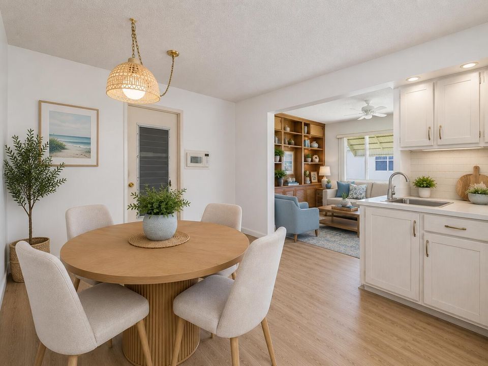 Eat in kitchen staged