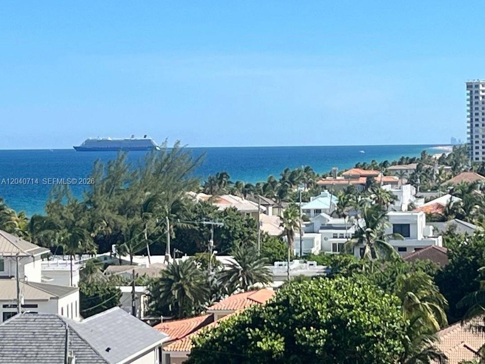 Watch cruise ships coming & going!