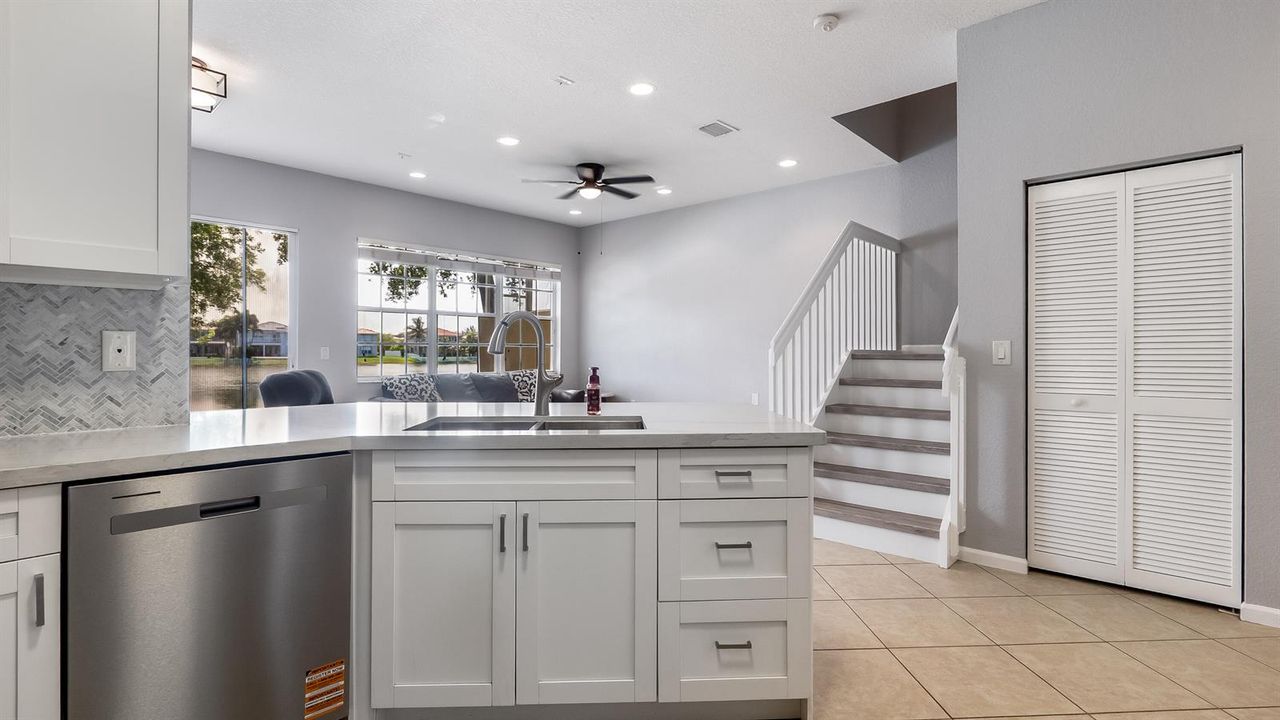 Kitchen and stairs