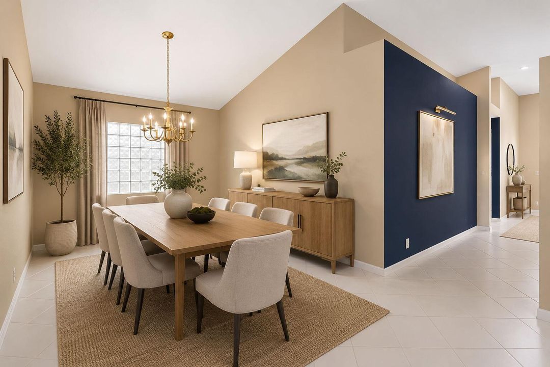 Virtually Staged Formal Dining Room