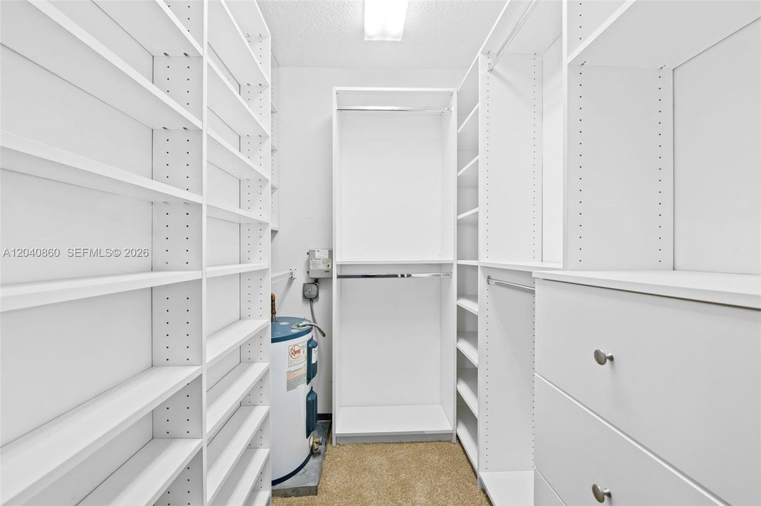 Guest closet with custom cabinetry