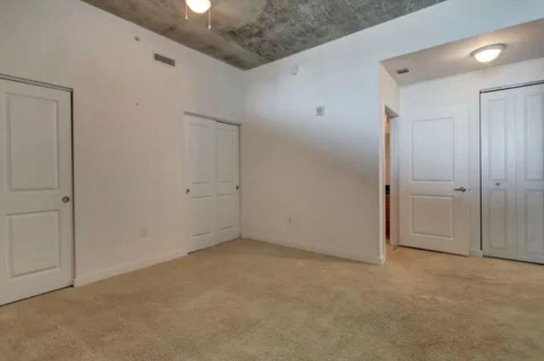 bedroom and closets